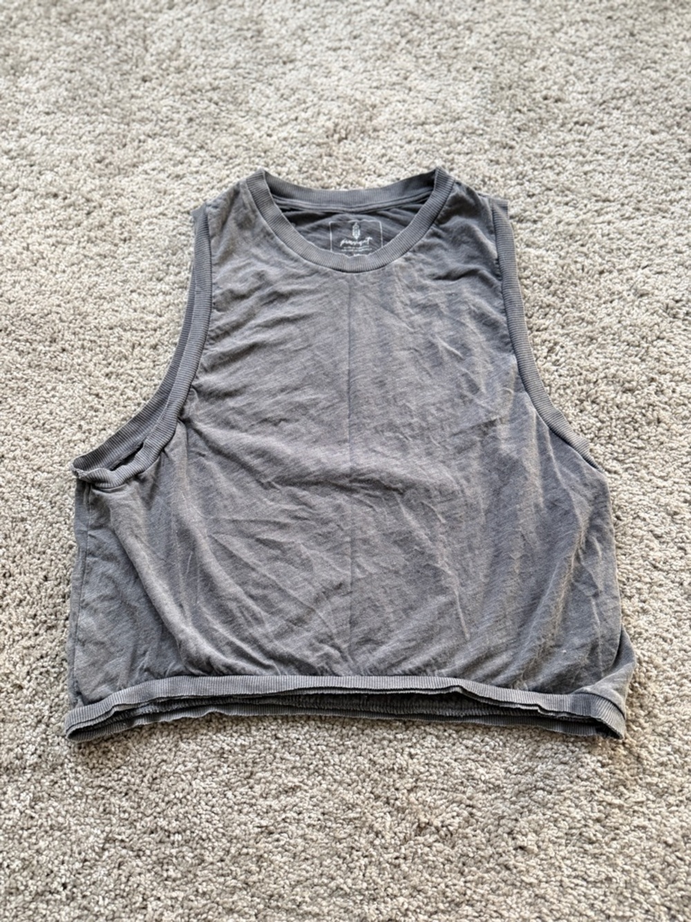 FP Movement by Free People Washed Gray Cropped Muscle Tank